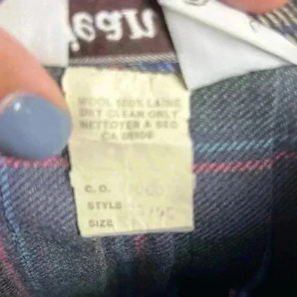 Vintage Al Jean Canada Inc. plaid pure virgin wool  pleated kilt skirt - Picture 6 of 12